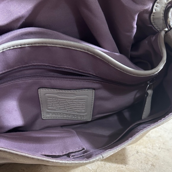 Coach Metallic Silver Shoulder Bag - Picture 5 of 7